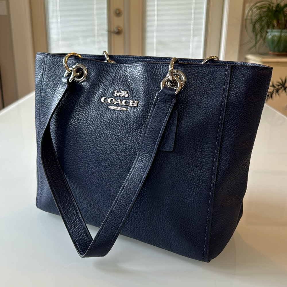 New purple Coach tote